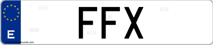 Matrícula de España FFX