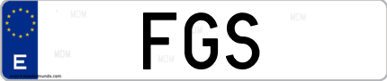 Matrícula de España FGS