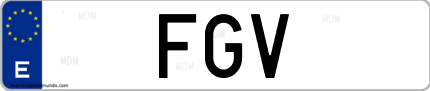 Matrícula de España FGV