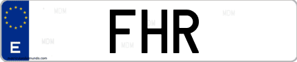 Matrícula de España FHR