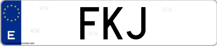 Matrícula de España FKJ