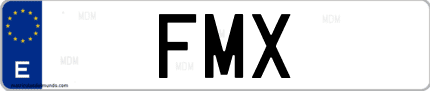 Matrícula de España FMX