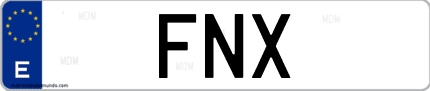 Matrícula de España FNX