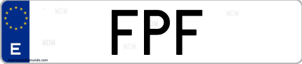 Matrícula de España FPF