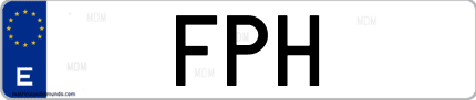 Matrícula de España FPH