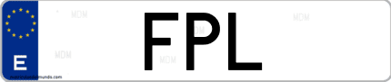 Matrícula de España FPL