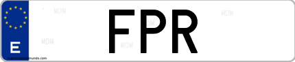 Matrícula de España FPR