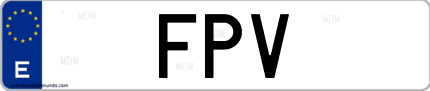 Matrícula de España FPV