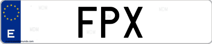Matrícula de España FPX