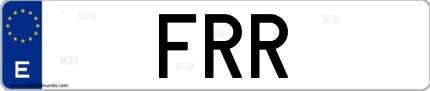 Matrícula de España FRR