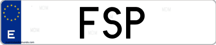 Matrícula de España FSP