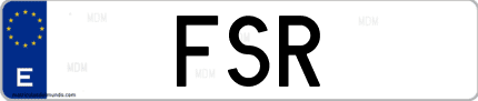 Matrícula de España FSR