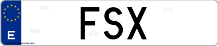 Matrícula de España FSX