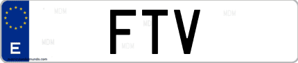 Matrícula de España FTV