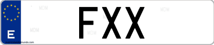 Matrícula de España FXX