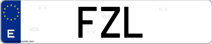 Matrícula de España FZL