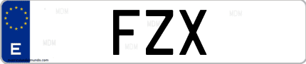Matrícula de España FZX