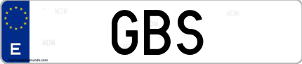 Matrícula de España GBS