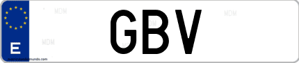 Matrícula de España GBV
