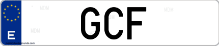 Matrícula de España GCF