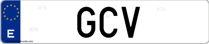 Matrícula de España GCV
