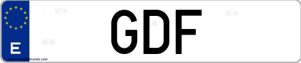 Matrícula de España GDF