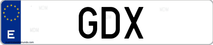 Matrícula de España GDX