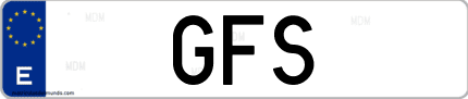 Matrícula de España GFS
