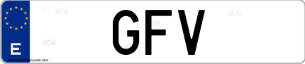 Matrícula de España GFV