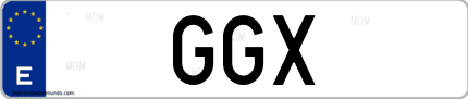 Matrícula de España GGX