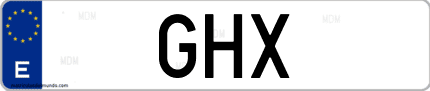 Matrícula de España GHX