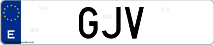 Matrícula de España GJV