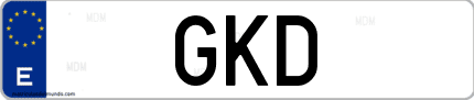 Matrícula de España GKD