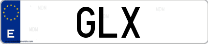 Matrícula de España GLX