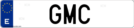 Matrícula de España GMC