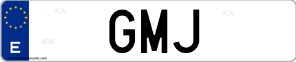 Matrícula de España GMJ