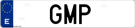 Matrícula de España GMP