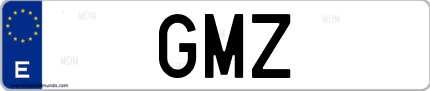 Matrícula de España GMZ
