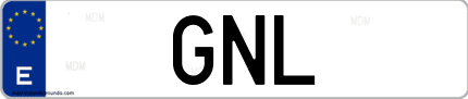 Matrícula de España GNL