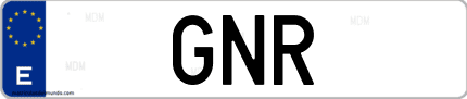 Matrícula de España GNR