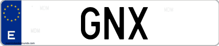 Matrícula de España GNX