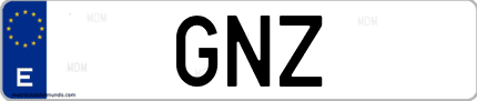 Matrícula de España GNZ