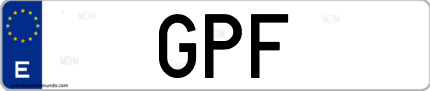 Matrícula de España GPF