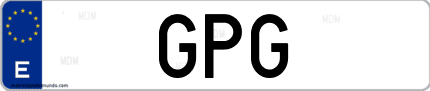 Matrícula de España GPG