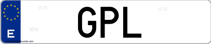 Matrícula de España GPL