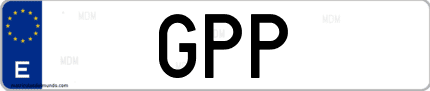 Matrícula de España GPP
