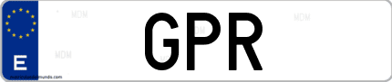 Matrícula de España GPR
