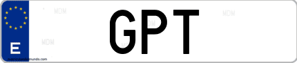 Matrícula de España GPT