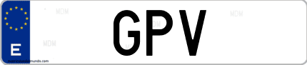 Matrícula de España GPV