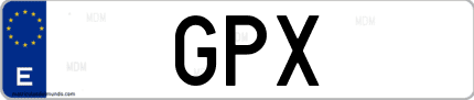 Matrícula de España GPX